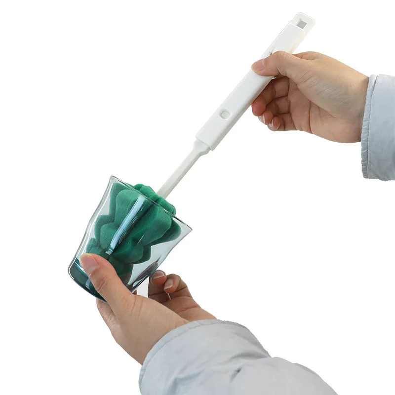 High Quality Long Steel Handled Cotton Tip Nylon Water Bottle Cleaning Brush