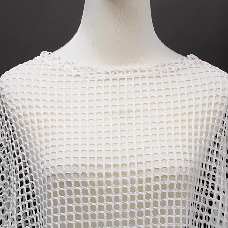  Летняя пляжная одежда для отдыха прозрачный кружевной топ белая женская шаль Вязаное пончо свободное Трикотажное