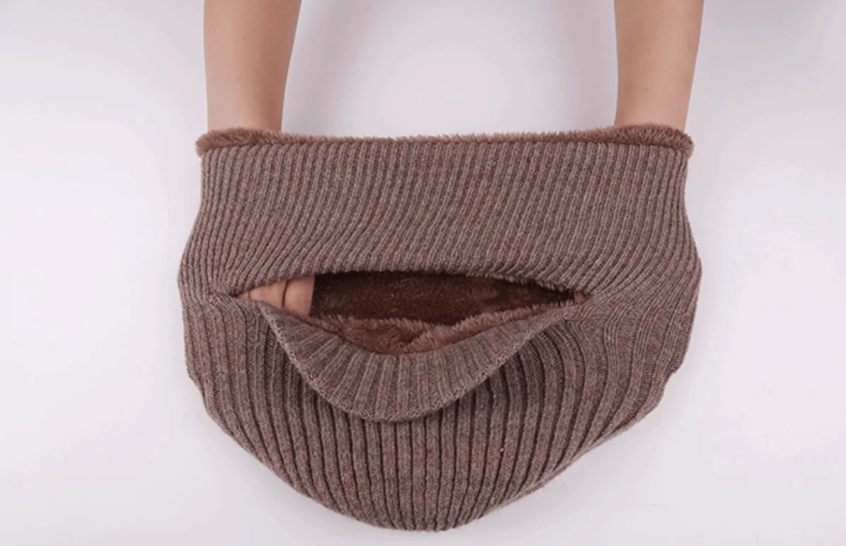 
winter knit face Warmer Skull ribbed Beanie mask balaclava Neck Guard hood ski Cap Hat acrylic infinity scarf unisex outdoor 