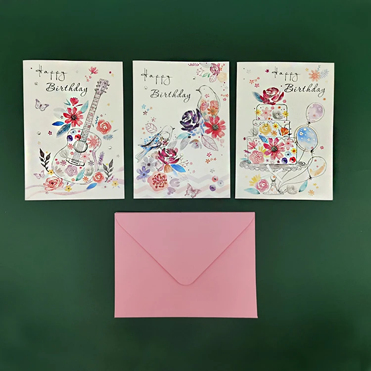 Premium Quality Amazon Choice Handmade Creative Gift Card Glitter Greeting Card Birthday Cards