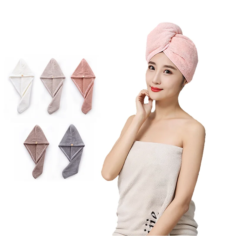 MOQ 1PC custom embroidery logo super absorbent quick dry wrap microfiber hair drying turban salon towel