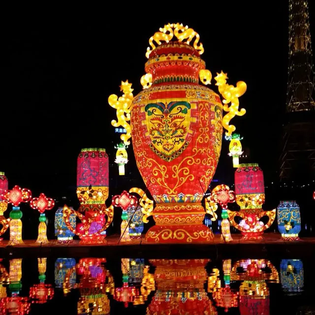 Large Outdoor Decorative Chinese Dragon Lanterns For Sale