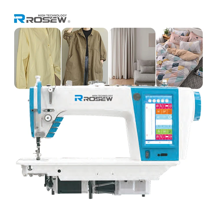 ROSEW R7S-Z-T New Fashion Computerized Touch Screen Automatic Lubrication Lockstitch Single Needle Sewing Machine