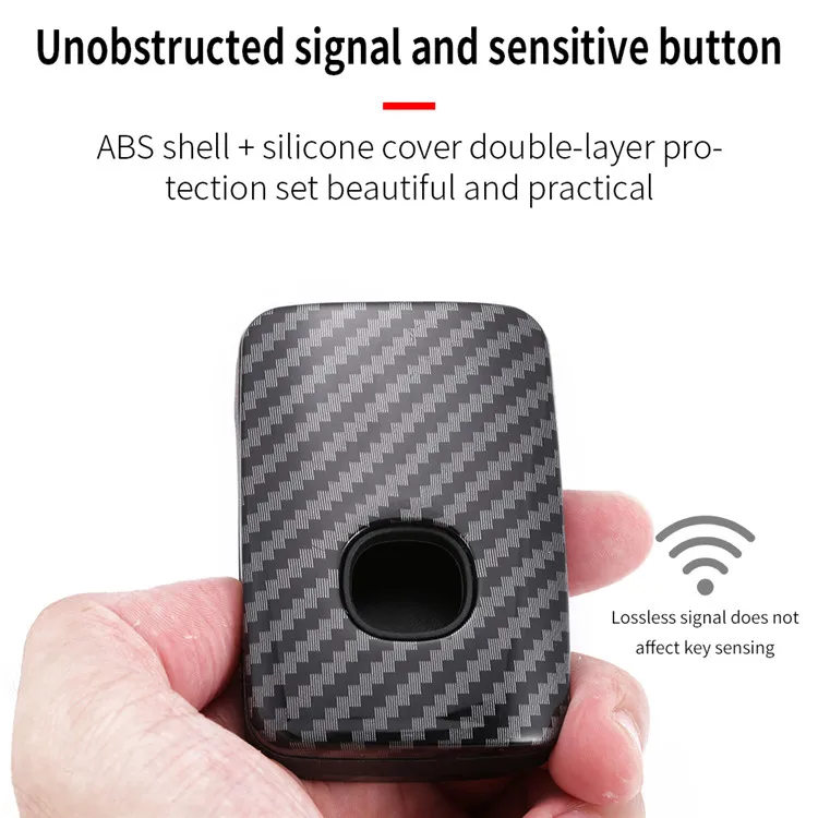 ABS Carbon Fiber Car Key Case Cover Shell For Mazda 3 Alexa CX30 CX-4 CX5 CX-5 CX8 CX-8 CX-30 CX9 CX-9 Protected Fob Accessories