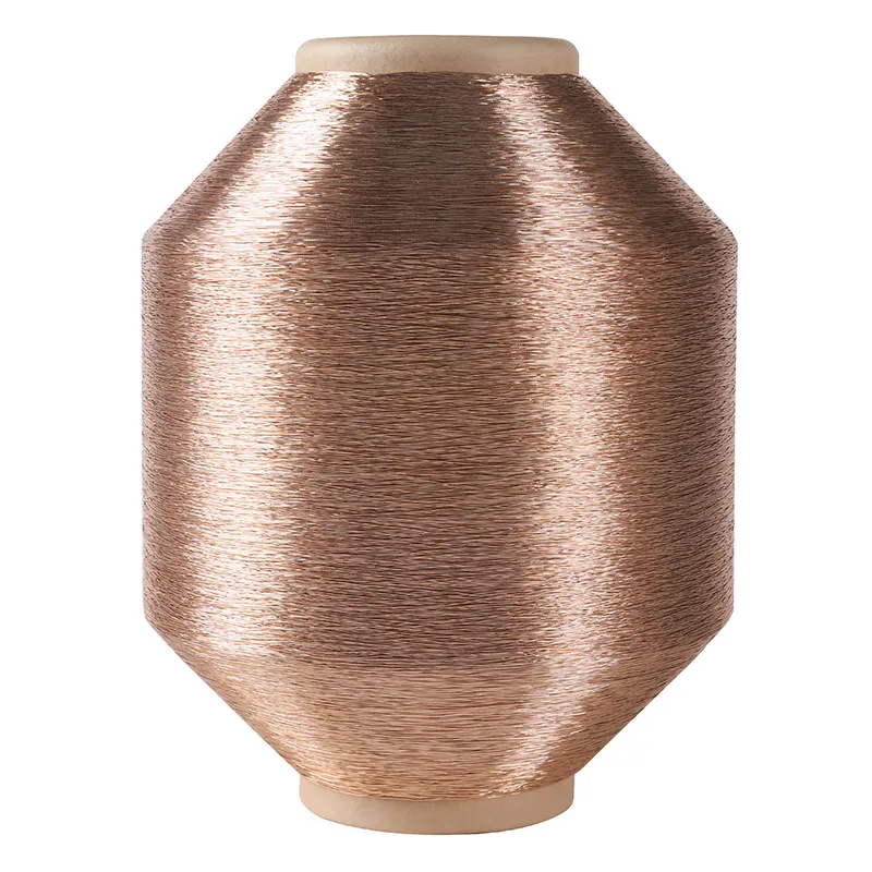 Factory Outlet North Africa Market 150D 450D 600D Bronze color ST/MS type metallic yarn