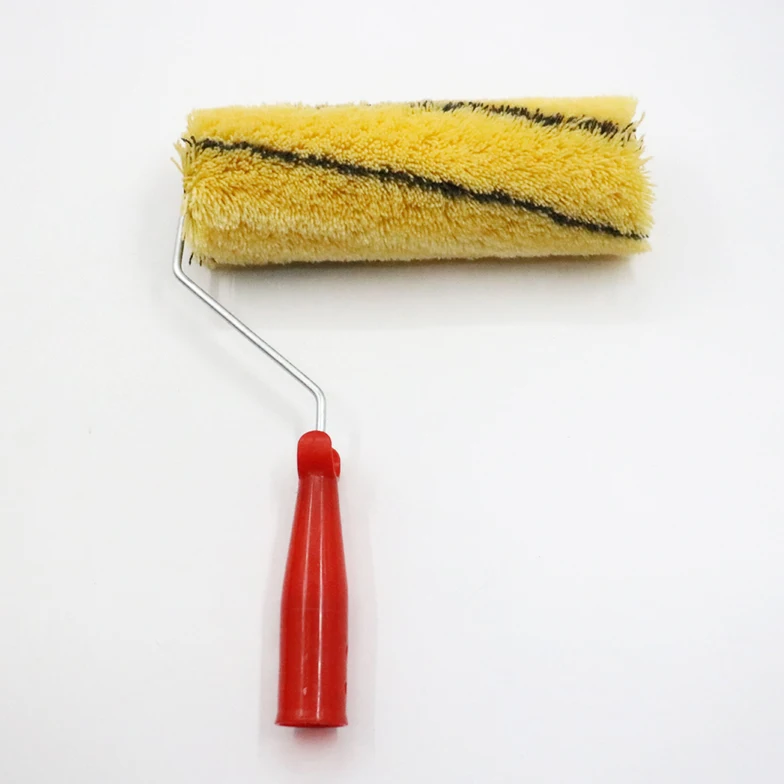 Tiger Stripes DIY Paint Roller Brush Long Hair Three Kind Handles Cotton Thread Acrylic Material Industrial OEM Customization