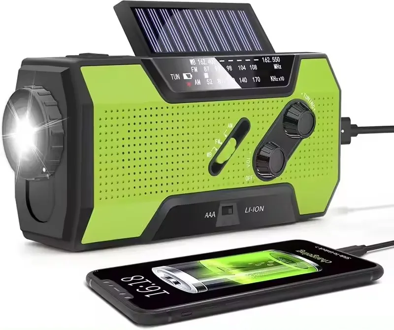 Wholesale LPO-R030 Multifunction Radio 2000mAh Earthquake Power Bank Kit Large Capacity Solar Hand Crank Radio
