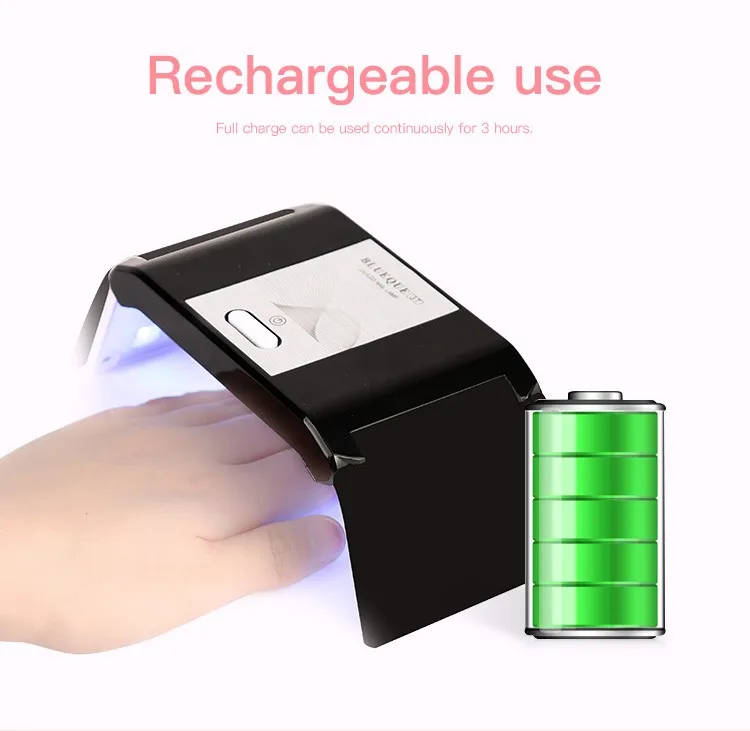 Оптовая продажа OEM ODM беспроводной Перезаряжаемый Маникюр 36 Вт USB УФ светодиодная лампа для ногтей Гель-лак клей Сушилка портативный свет