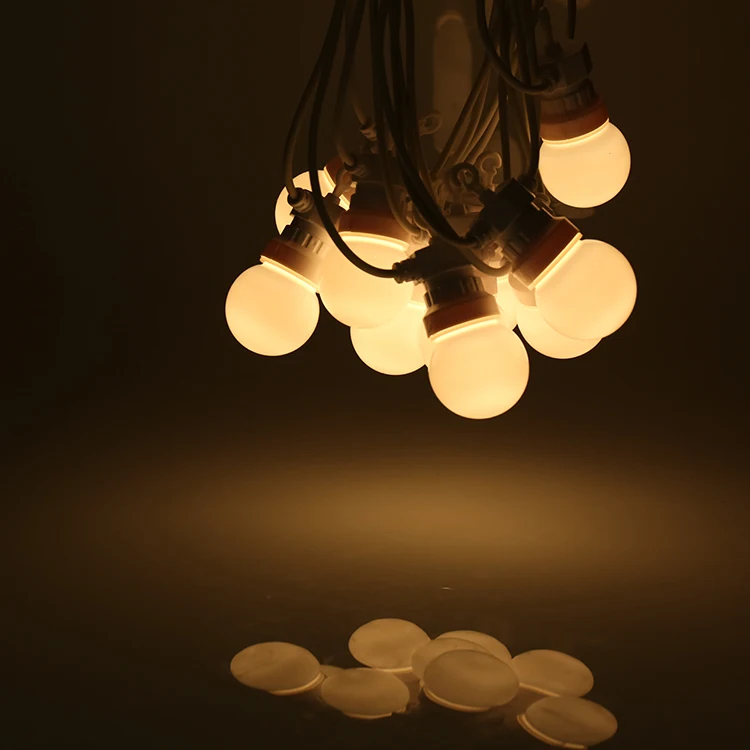 Ningbo Waterproof G50 Led String Decoration Lights Wedding and Garden Decorative Light Christmas Warm White Outdoor 10m 220V 24v