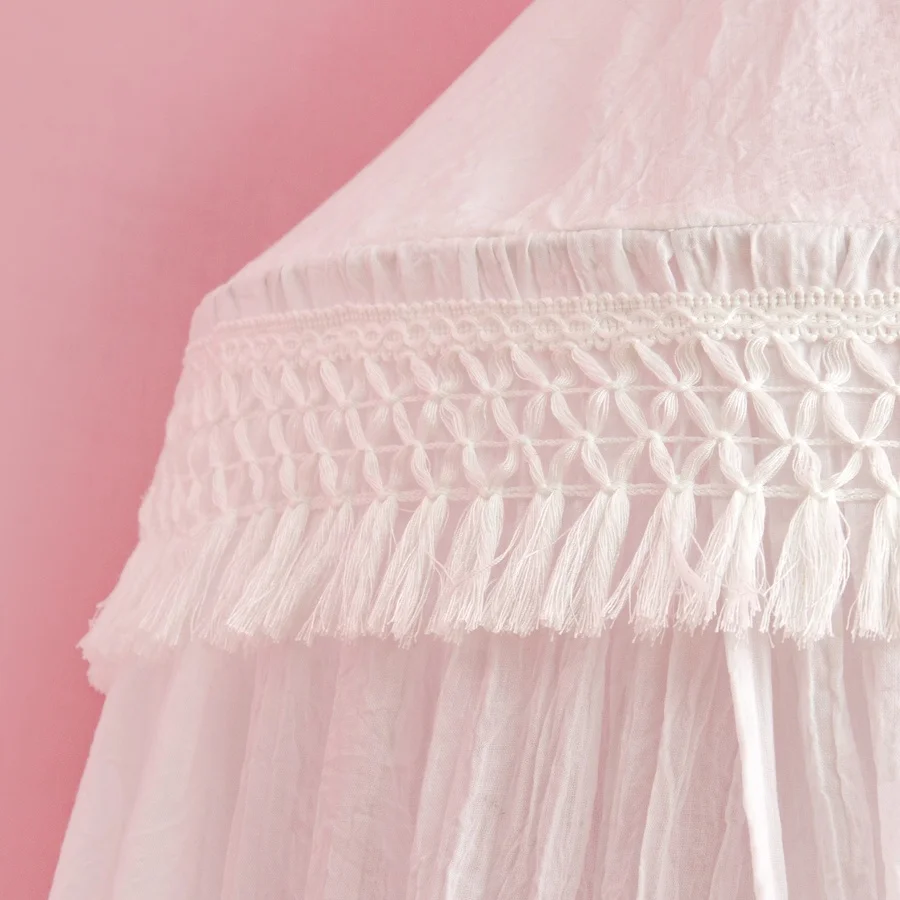 100% cotton kids bed curtain baby bed canopy