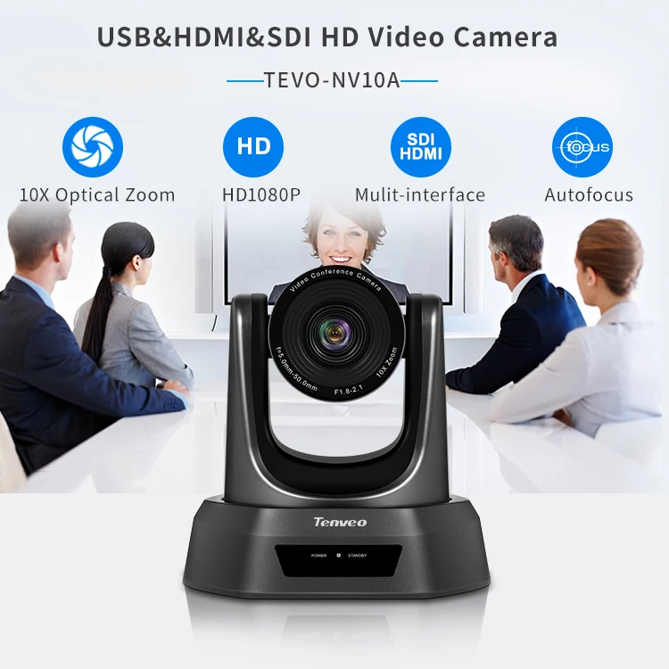 
New arrival superior 10x optical zoom ptz camera 3 video outputs usb hd ptz camera for livestreaming 