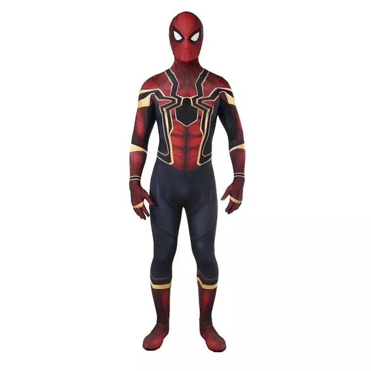 Halloween spider hero man boy red costume suit headgear coveralls fantasia homem aranha high quality factory wholesale