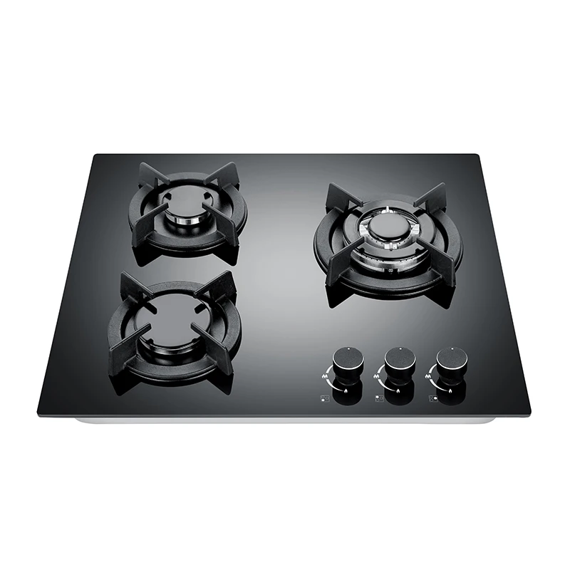 China manufacturer LPG/NG kitchen cooker 5 burner Household tempered glass Gas Cooker