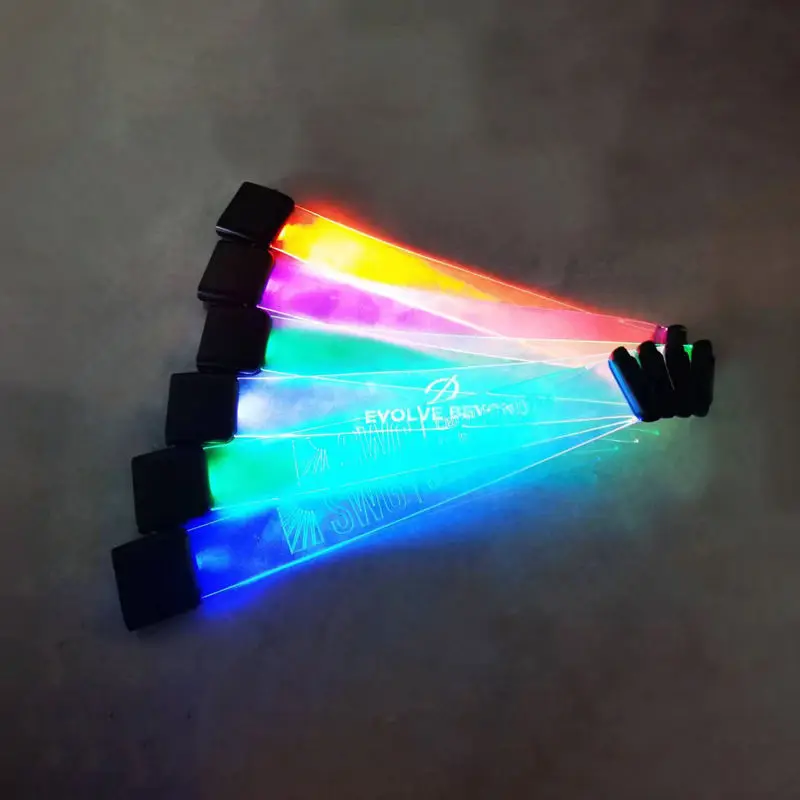 customized logo can Color Change LED Wristband TPU flashing led bracelet cosmic magnet led wristband for concert event party
