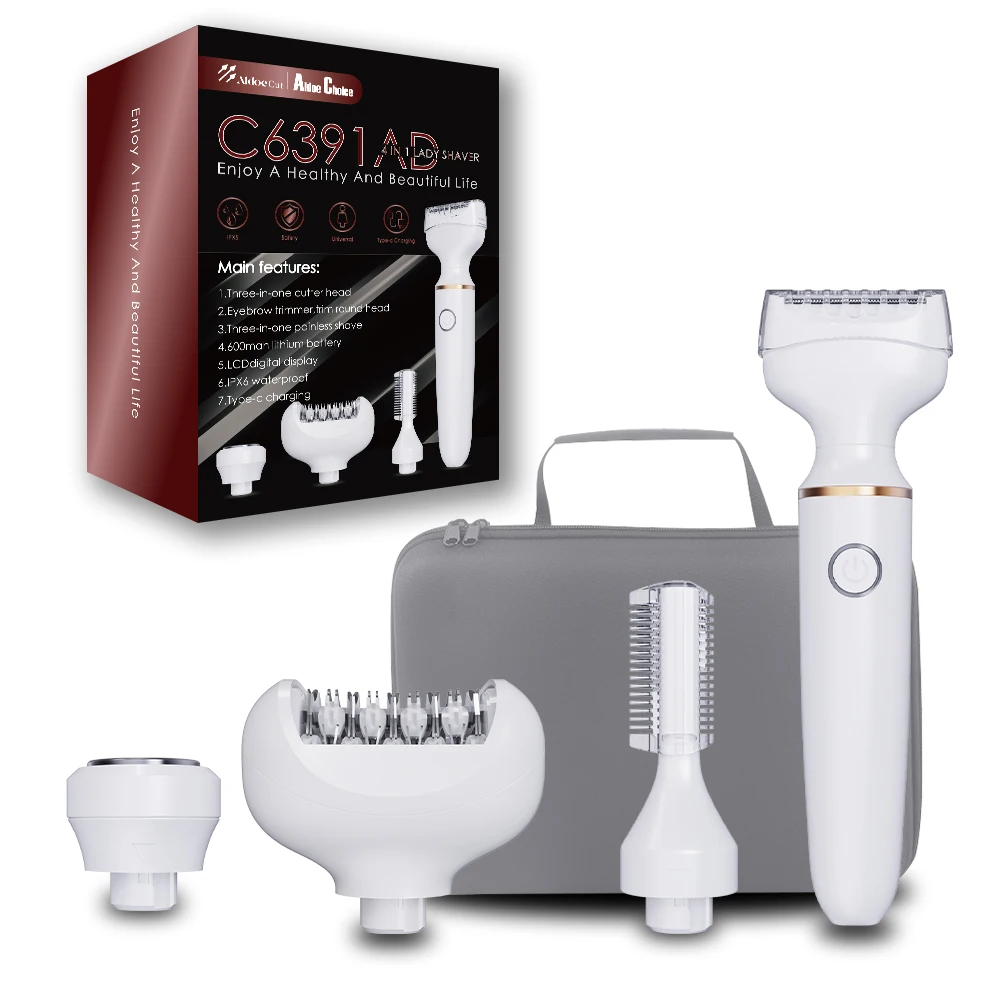 3 in 1 Professional Electric Lady Shaver Rechargeable Hair Removal Machine Hair Epilator Lady Shaver For Women