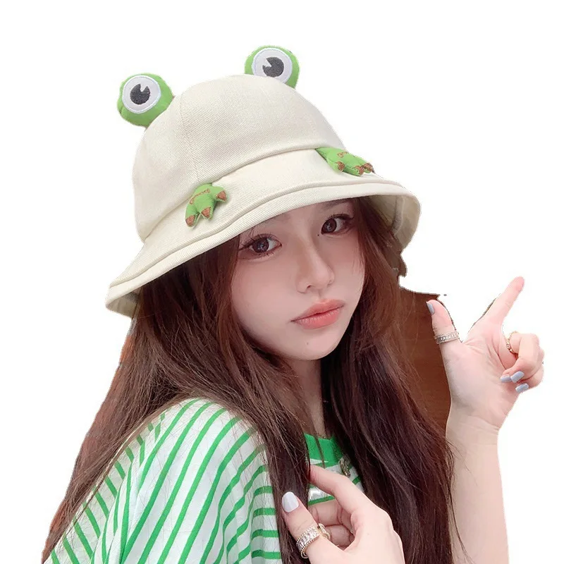 New Arrival Fashion Cute Frog Ear Hat Fisherman Hat Cartoon Bucket Cap Hat