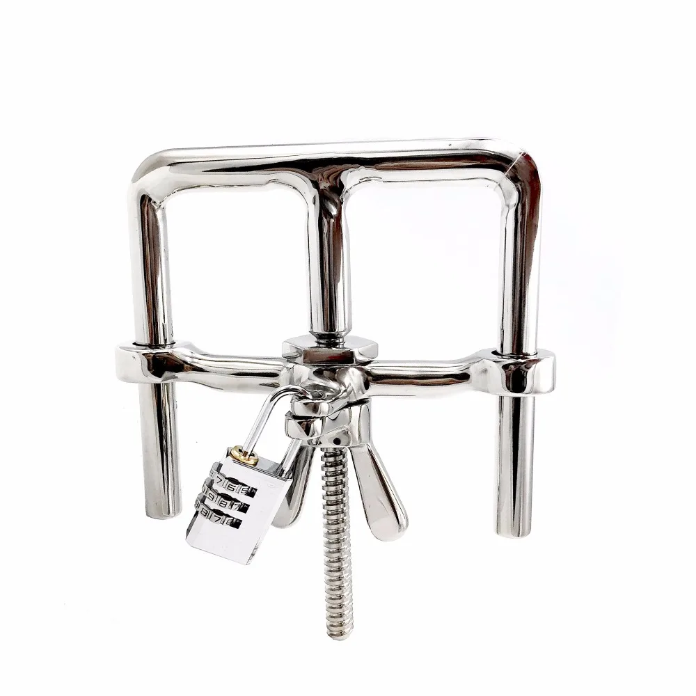 Stainless steel Metal Handcuffs Bdsm Bondage Kit Steel Handcuffs For Sex Bondage Restraints Fetish Toys Bdsm Slave Tools