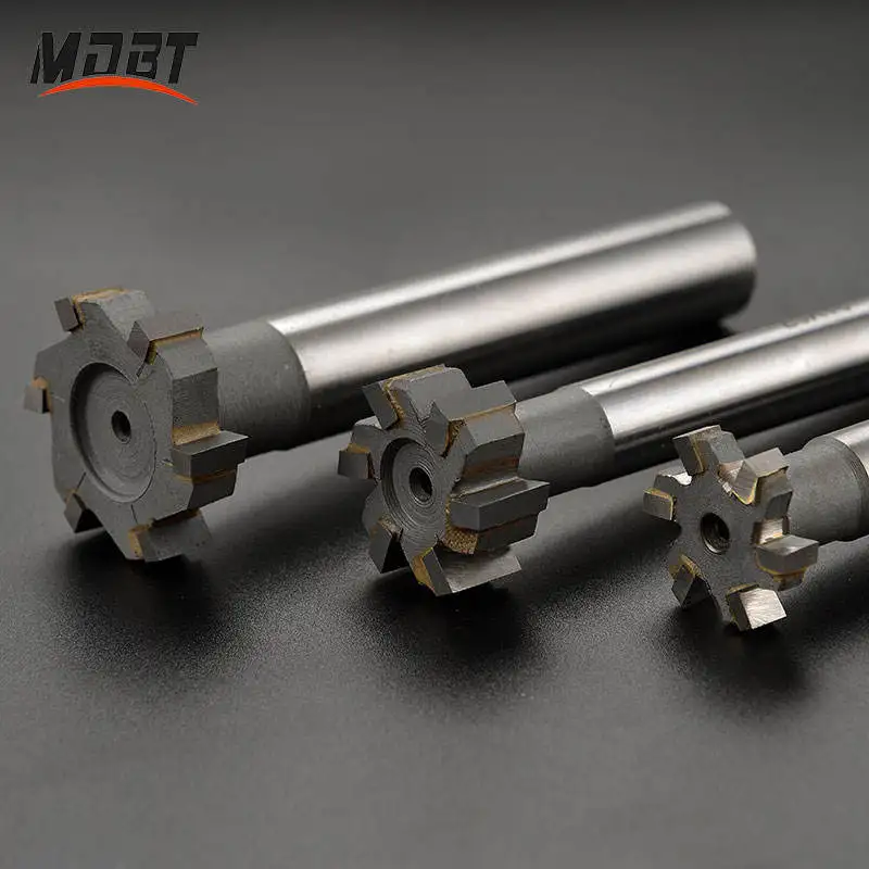 T-Slot Straight Shank Carbide End Mill Welding Tungsten Steel Side Milling Cutter For Metal