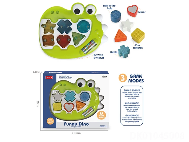 Обучающий пазл для детей электронная клавиатура с орган динозавр геометрическое пианино музыкальный инструмент со световыми звуками игрушки