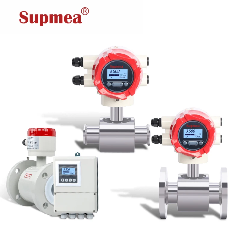 Digital water wastewater measurement flowmeter 4-20ma  rs485 pulse output manufacturer electromagnetic flow meter