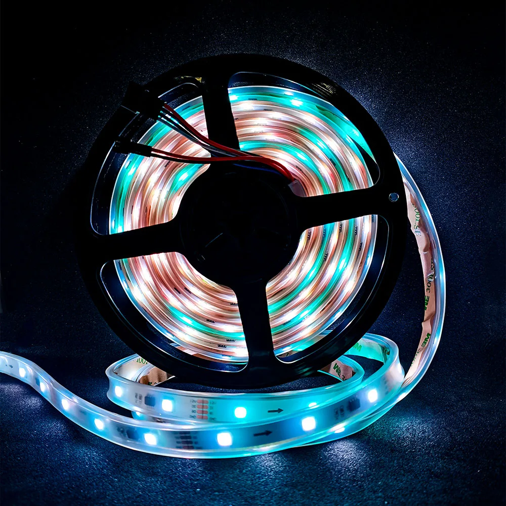 Smart led strip light  flowing water addressable dream color  5m pixel control flexible magic digital ws2811 rgbic light 12v 24v