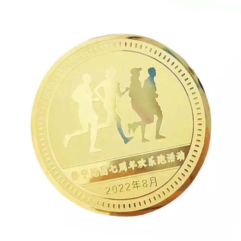Premium 24k gold commemorative medallion custom craft engraved souvenir coin for gift