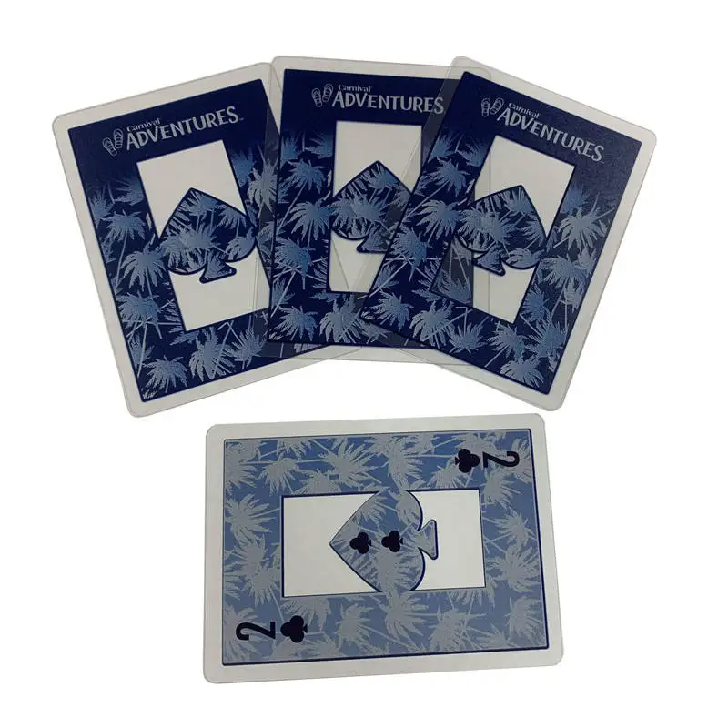 Adventure waterproof poker all plastic with transparent box 100% PVC poker card deck customize plastic playing poker cards
