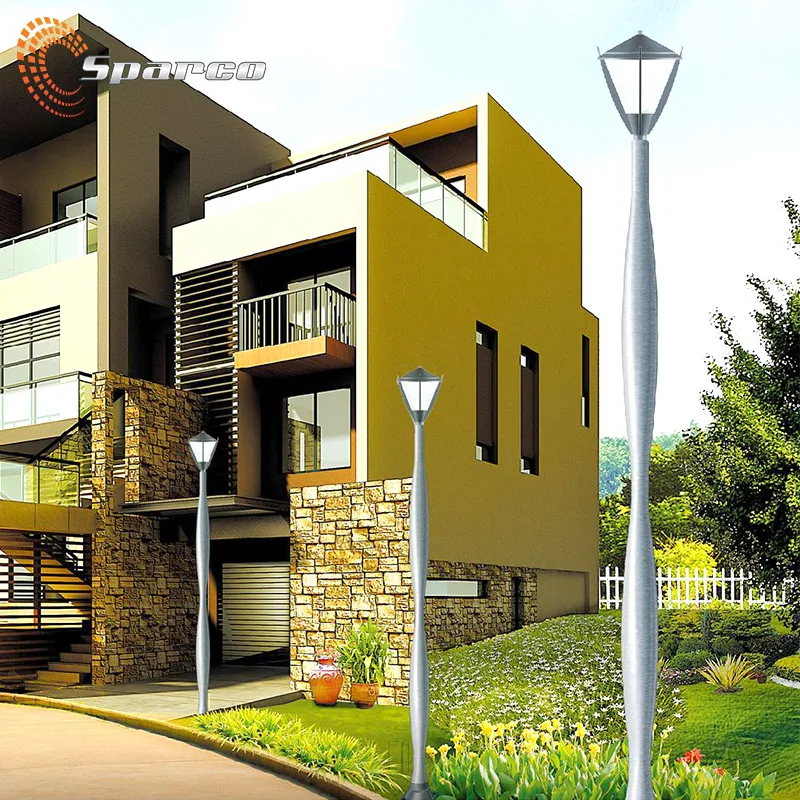Sparco Aluminum/Stainless Steel/Hot Dip Galvanized Steel Rust Proof Outdoor Light Pole Types Fancy Street Light Pole