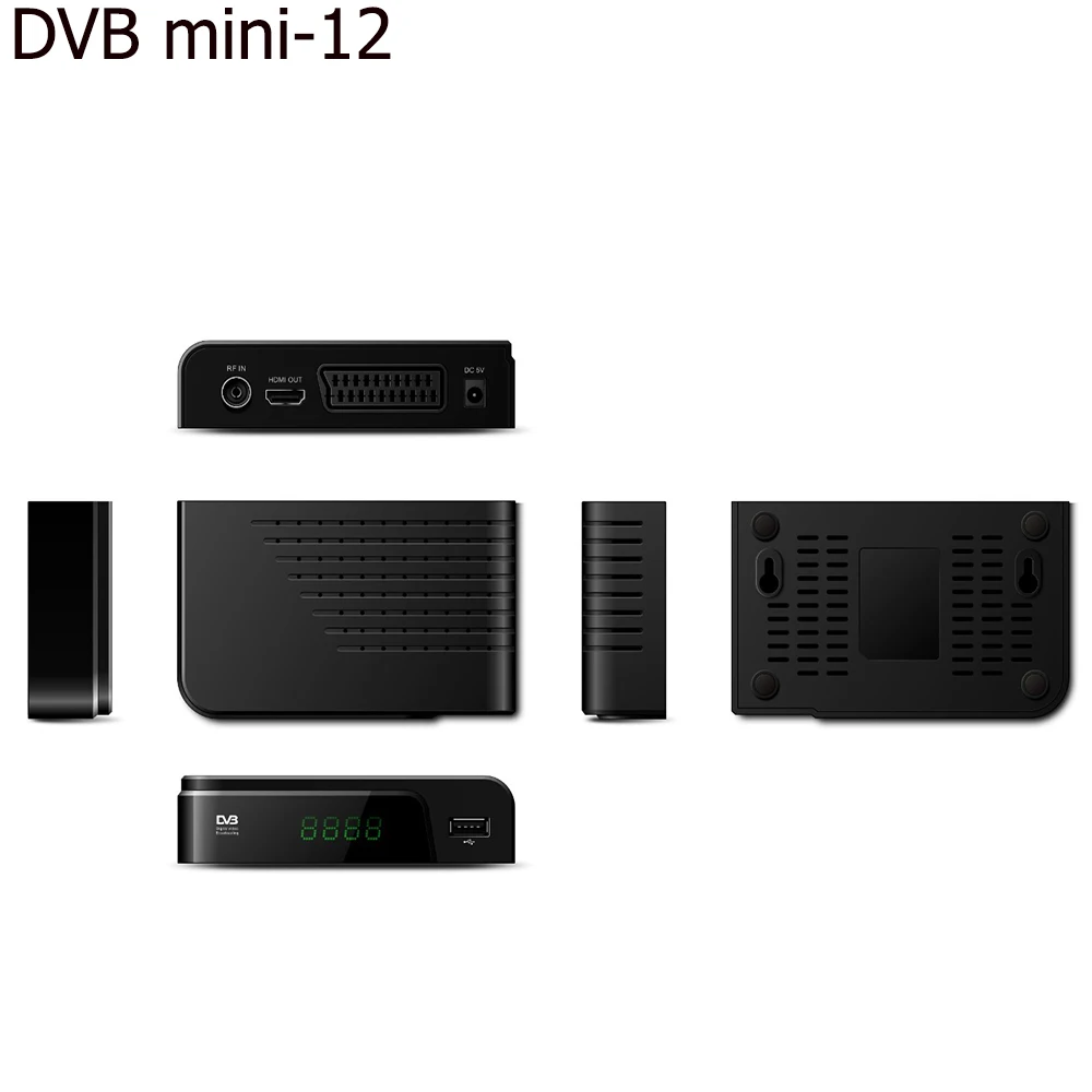 OEM подгонял DVB-T2 мини H.265 установленная верхная коробка цифров HD resceiver Декодер каналов кабельного телевидения DVB-T2mini приемник обновление прошивки DVB T2