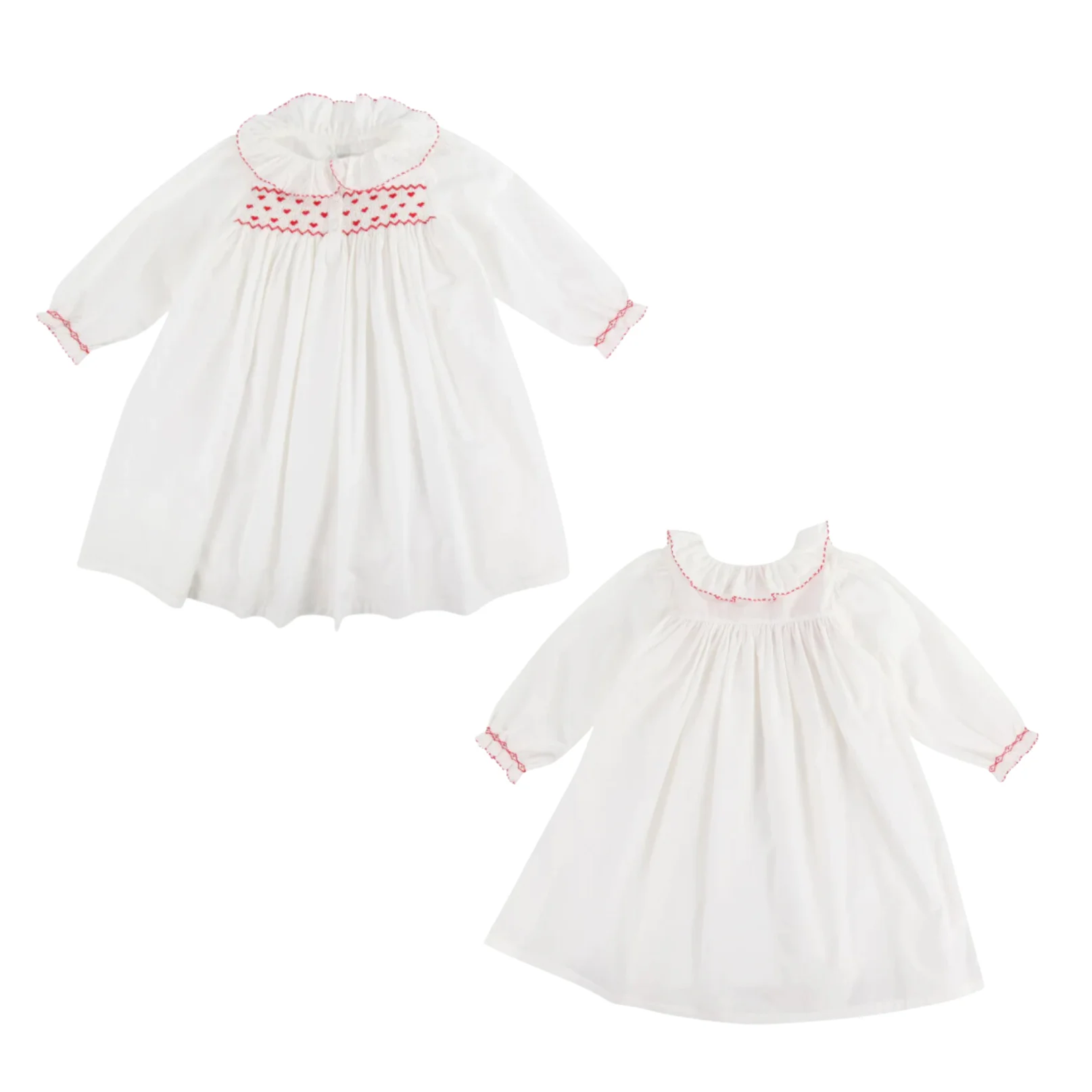 Valentine 2024 Wholesale Girl Smocked Dress For Girl Hight Quality 2M To 12Y  Princess Children Clothes Pajamas Customization