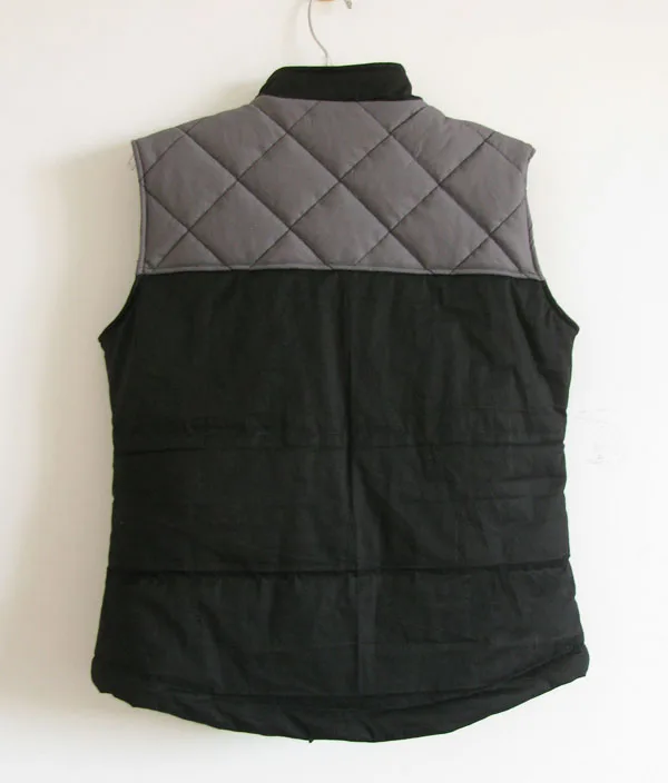 Wholesale Padded quilted sleeveless waistcoat winter polyester cotton warm casual varsity men vest
