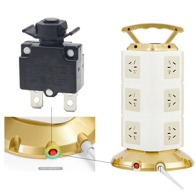 Kuoyuh 88 Series 16A Metal Nut Resettable Thermal Motor Protection Circuit Breaker