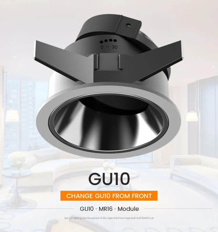 Popular Products Indoor Aluminum Lamp Body Ceiling Hanging Round Downlight