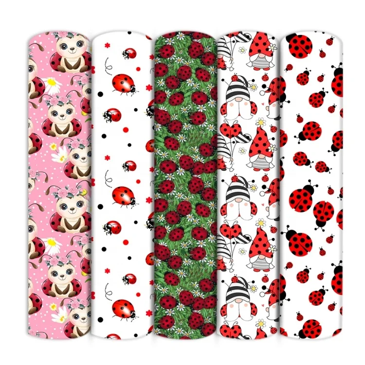 Animal Ladybug Printed 100% Pure Cotton Fabric for Tissue Sewing Quilting Fabric Clothes Needlework Material DIY Handmade 34849
