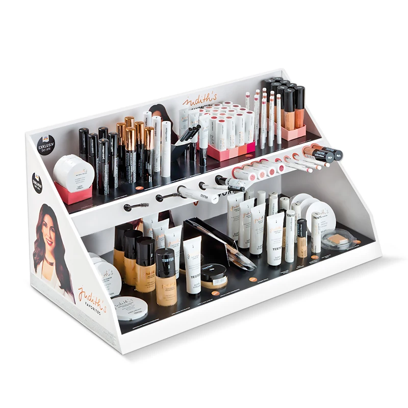 OEM New makeup shampoo display stands custom shop retail lipstick PVC display stand