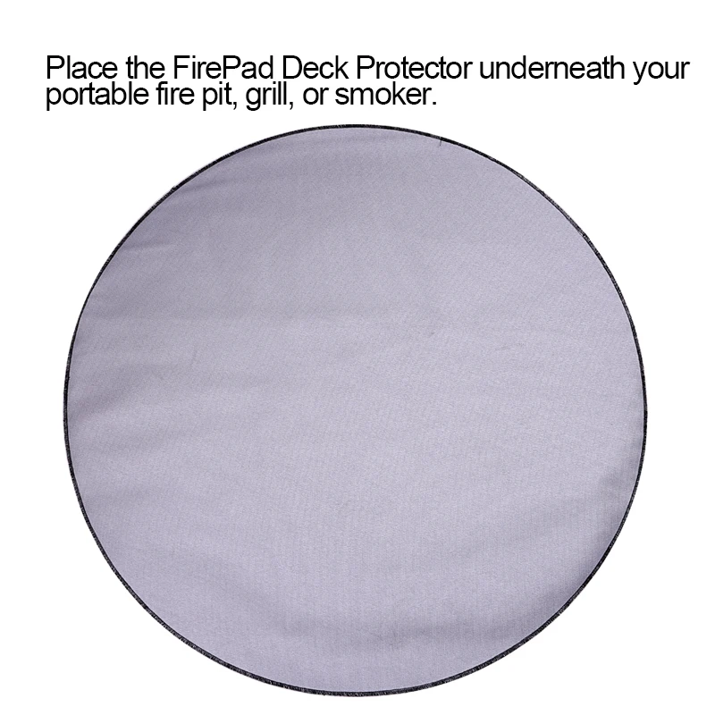 Under Grill Mat Deck Protector for wood Burning Fire Pit, Gas Fire Pit Mantel