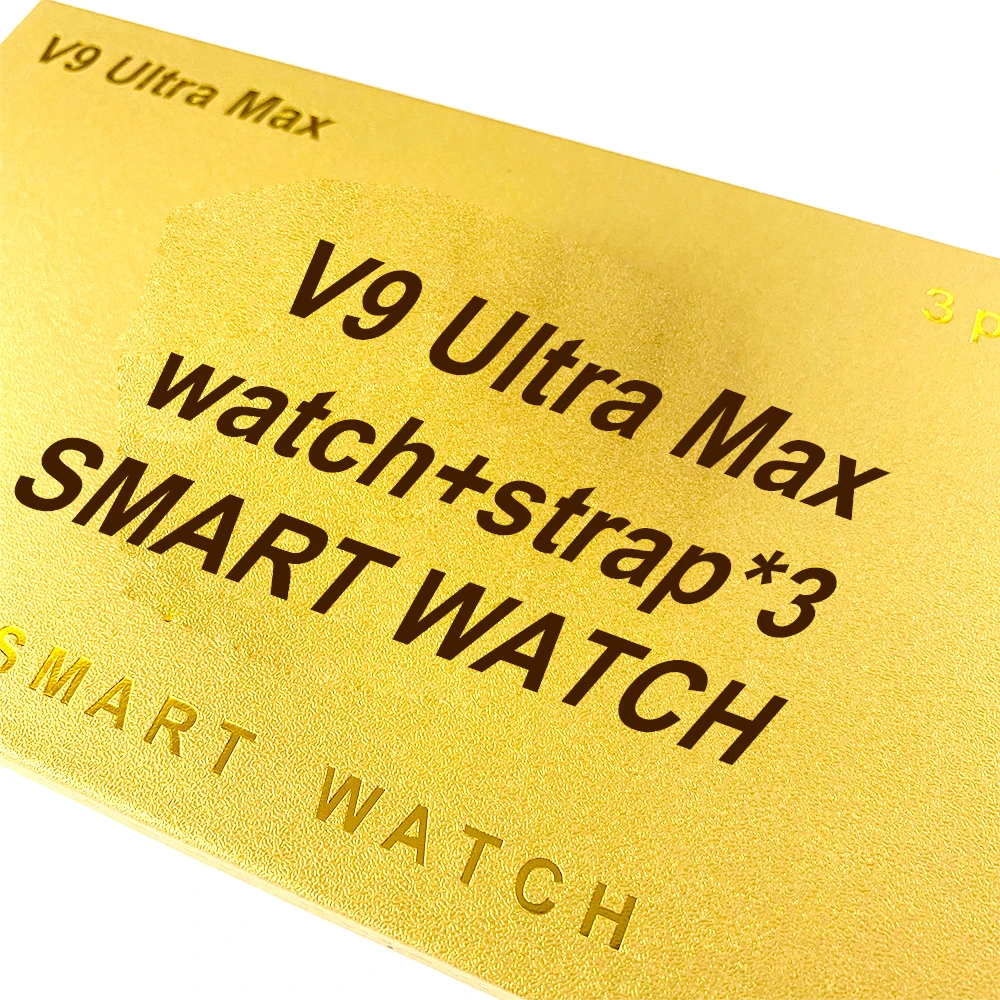 Newest Smartwatch V9 Ultra Max Golden 49mm Not Fade 3 Strap Sport Reloj Inteligente Waterproof Gold V9Ultra Max Smart watch