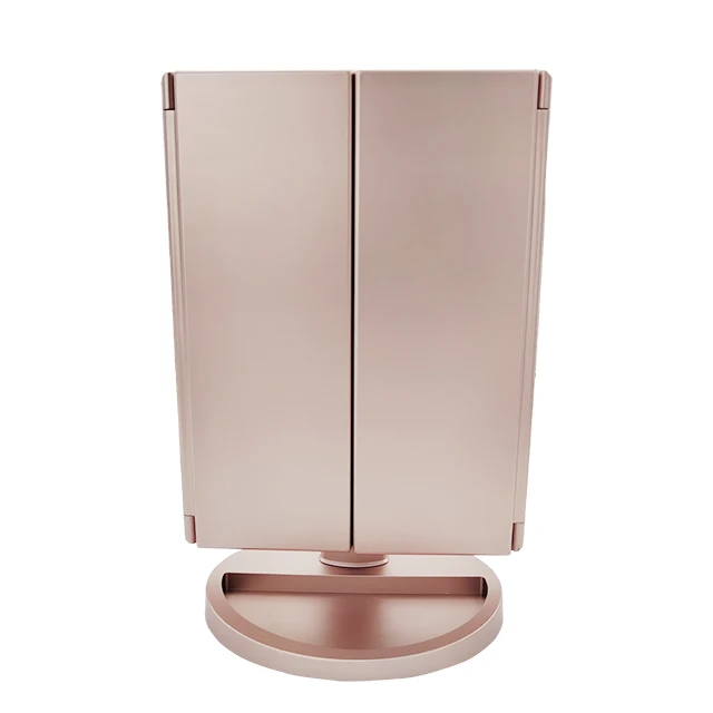 Best Sellers Adjustable Touching Screen 22 Led Cosmetics Makeup Mirror With Lights usb Charging 180 Degree Desktop for makeup