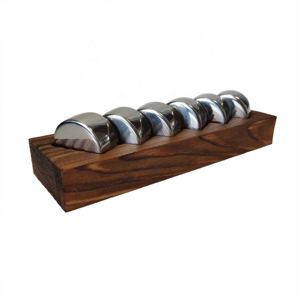 Free Packing Box! Set Of 8 With Tong Stainless Steel Bar Wisky Chiller Stones Ice Cube
