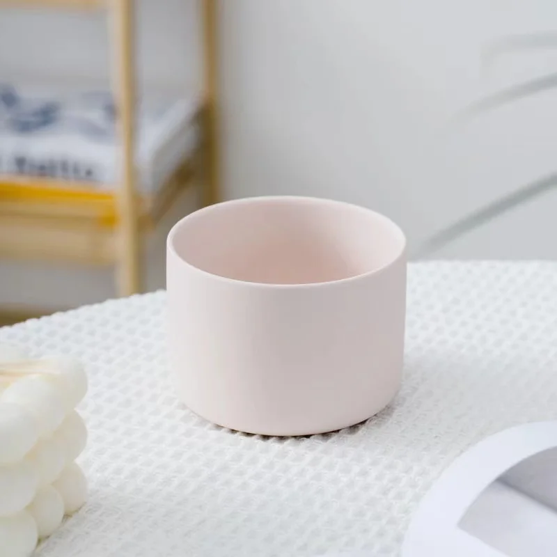 Новый дизайн 300 мл пустой круглый домашний декор матовый керамический подсвечник контейнер для свечей