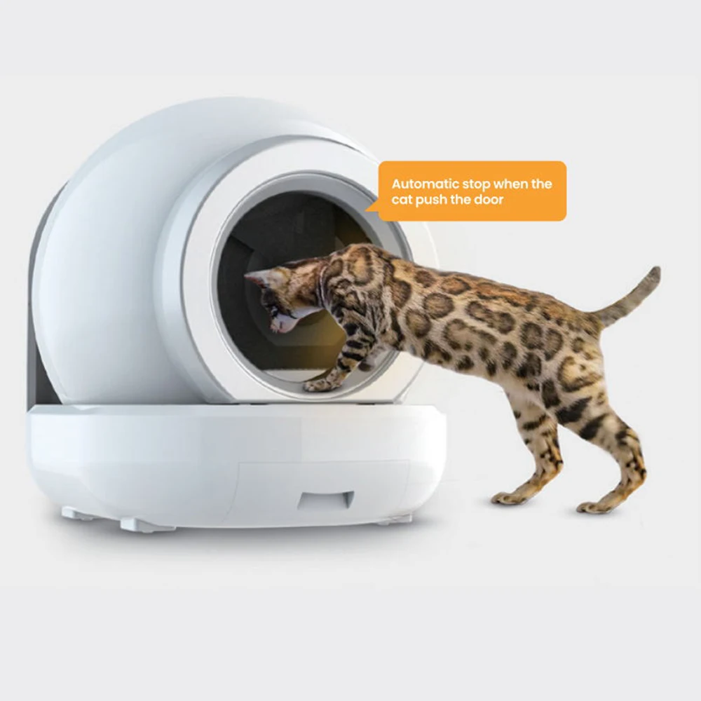 65L Large Internal Space Electric Self Cleaning Cat Litter Box with App Control