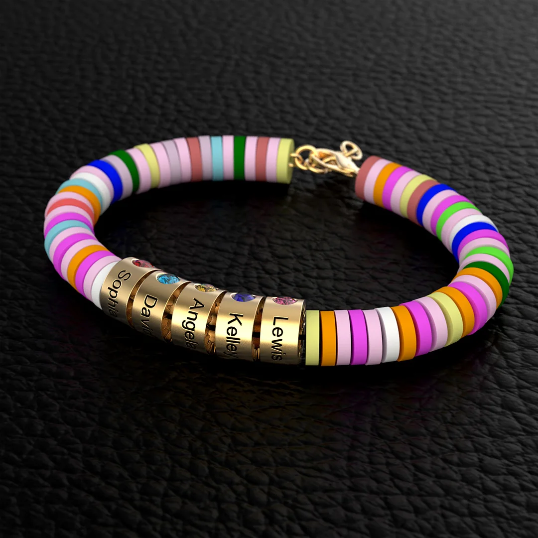 Hot Sale Fashion Diy Dopamine Jewelry Rainbow Bracelet Women Colorful Candy Dopamine Beaded Bracelet