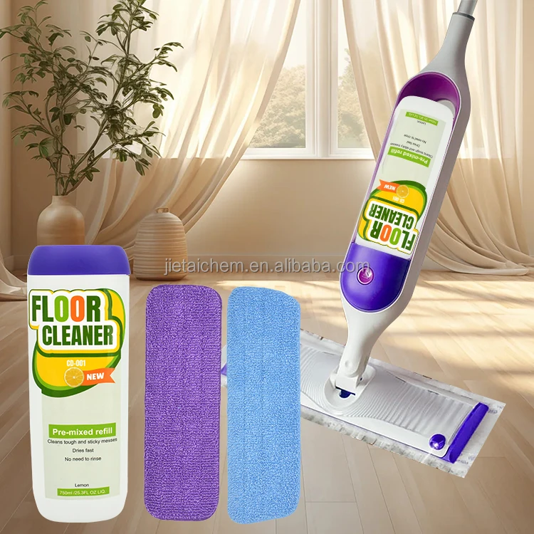 Swiffe* PowerMop Wood QuickDry Wood Floor Cleaning Solution with Lemon Scent, 25.3 fl oz Floor Cleaner