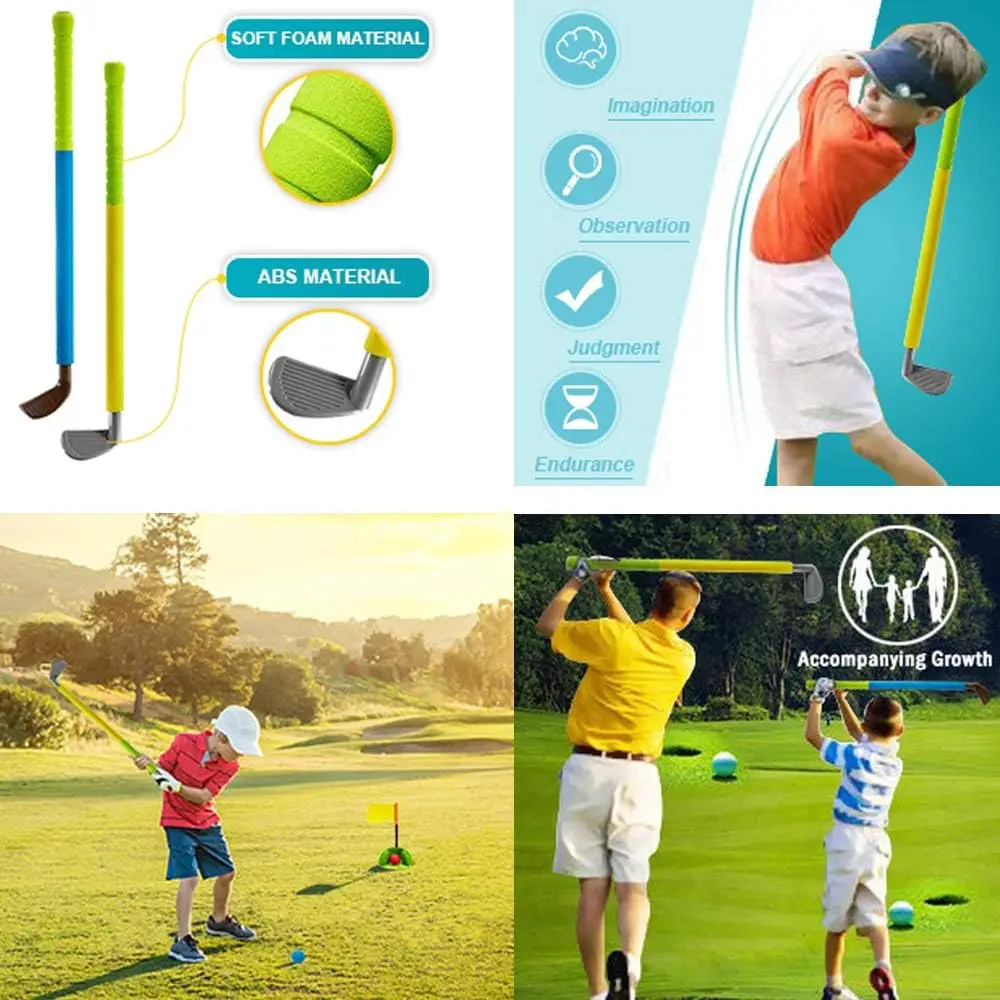 Kids Golf Set Mini Golf Club Set Outside Retractable Early Educational Golf