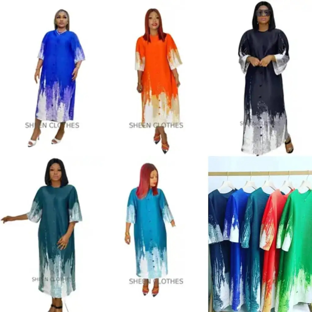 Good Quality Factory Directly Breathable Muslim Female Wholesale Elegant 2024 African Design Popular Plus Size Women Dresses