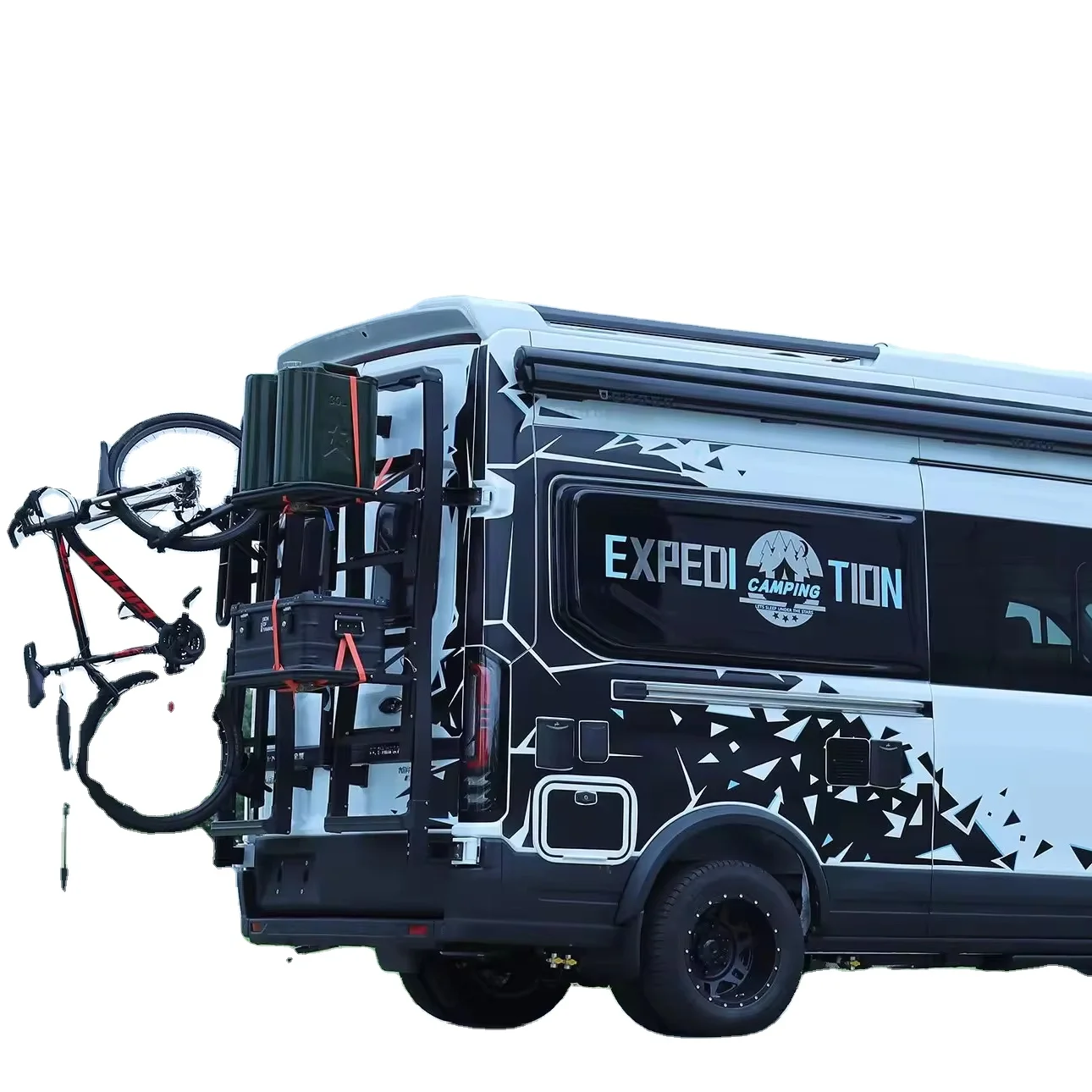 Yumei Motorhome /Trailer RV part  accessories back rack ladder tire rack rear bike carrier rear box rack combination