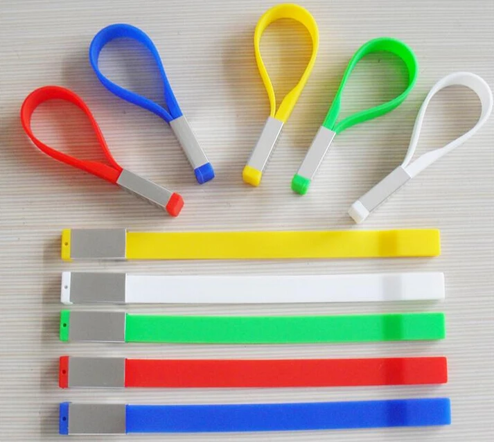 Разноцветный браслет на запястье, 1 ГБ, 2 ГБ, 4 ГБ, 8 ГБ, 16 ГБ, 32 ГБ, Usb 2,0, флеш-накопитель, силиконовая флеш-память, u-диск