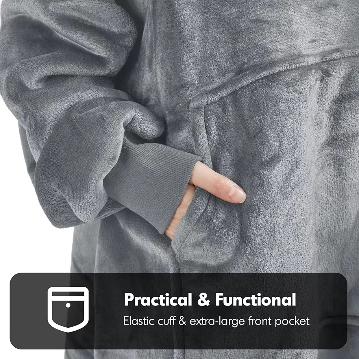 2023 new arrival TV hooded wearable fleece hoodie blanket for adult sherpa oversized  sweatshirt oversized hoodie blanket