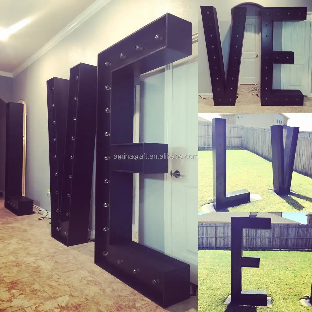 Amina Craft Alphabet 4ft Marquee Letters Love Letter LED Lights