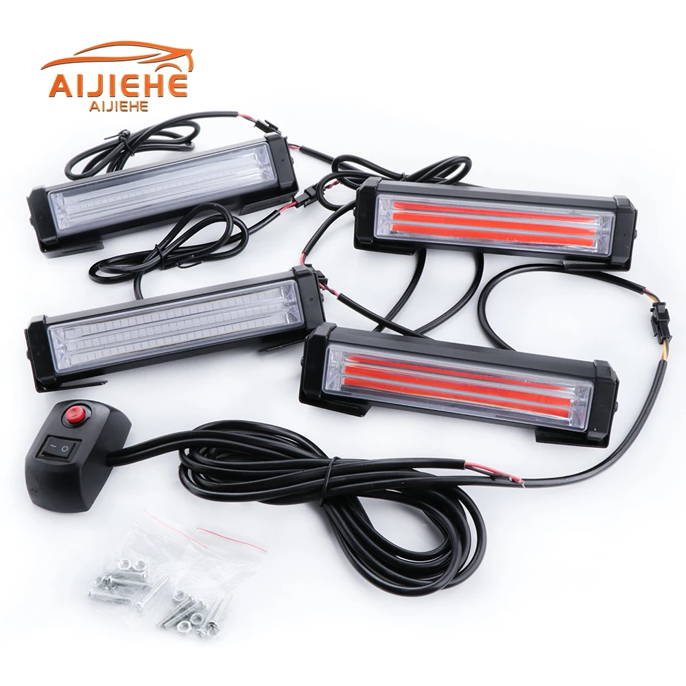 2 предмета в комплекте 12-24V Автомобильное предупреждающее освещение для сигнальных огней безопасности машины красном и синем цвете стробоскоп Светодиодная рабочая фара предупредительный